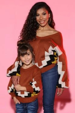 Fashion Nova Pullovers In That Moment Colorblock Sweater - Brown/combo