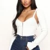 Fashion Nova With You Shrug Sweater Set - White