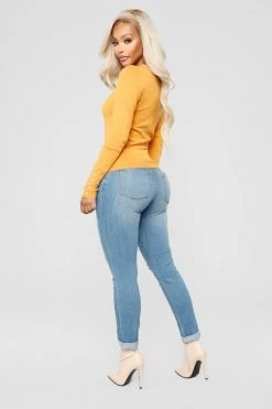Fashion Nova Doesn't Matter To Me Sweater - Mustard Pullovers