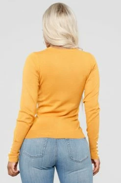 Fashion Nova Doesn't Matter To Me Sweater - Mustard Pullovers