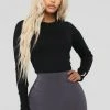 Fashion Nova Doesn't Matter To Me Sweater - Black Pullovers