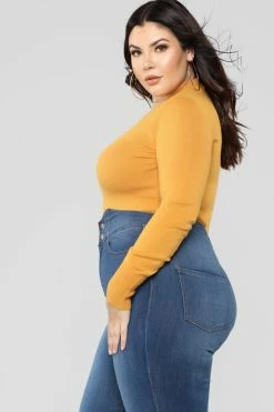 Fashion Nova Doesn't Matter To Me Sweater - Mustard Pullovers