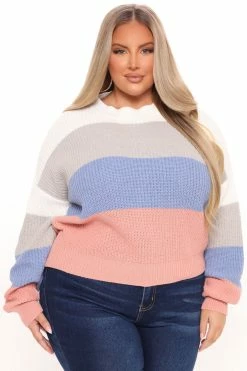 Brand new ๐ Fashion Nova Pullovers On The Way Sweater - Ivory/combo โ 14 Fashion Nova Pullovers On The Way Sweater - Ivory/combo