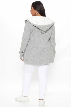 Fashion Nova Far Gone Hooded Cardigan - Grey Cardigans