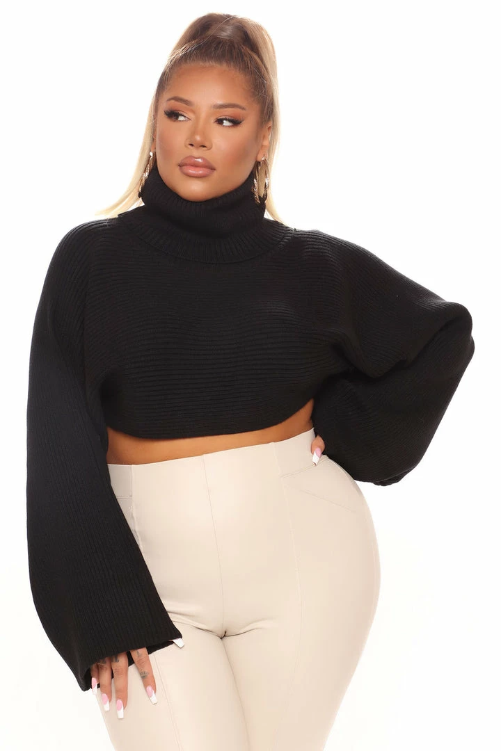 Fashion Nova You're My Safe Place Sweater - Black Pullovers