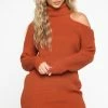 Fashion Nova Pullovers Don't Cut Me Off Sweater - Rust
