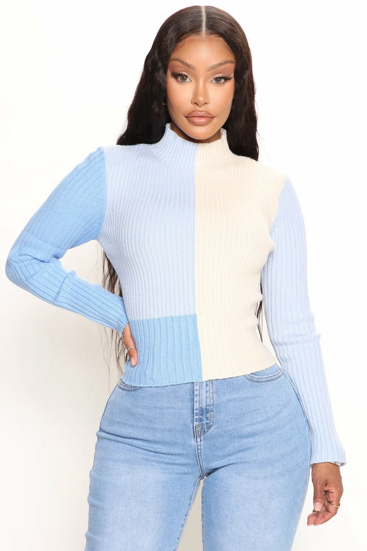 Deals β¨ Fashion Nova Here With You Colorblock Sweater - Blue/combo Pullovers π 1 Fashion Nova Here With You Colorblock Sweater - Blue/combo Pullovers