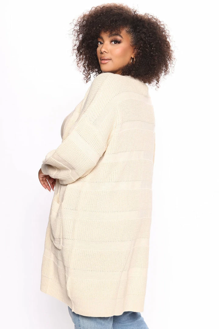 Fashion Nova Let's Go With It Long Cardigan - Oatmeal Cardigans