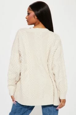 Fashion Nova Cardigans Sweet Memories Boyfriend Cardigan - Oatmeal