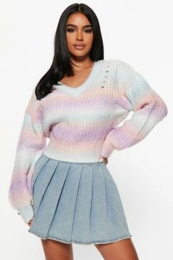 Fashion Nova Sweet As Candy Sweater - Multi Color