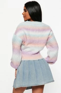 Fashion Nova Sweet As Candy Sweater - Multi Color