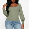 Fashion Nova Higher Love Sweater - Sage Pullovers
