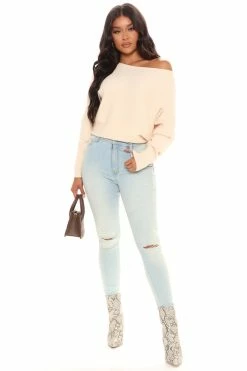Fashion Nova Lazy Day Dolman Sweater - Taupe Pullovers