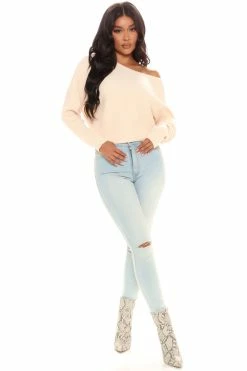 Fashion Nova Lazy Day Dolman Sweater - Taupe Pullovers