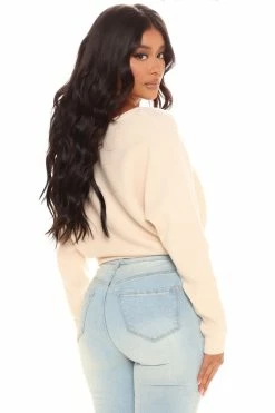 Fashion Nova Lazy Day Dolman Sweater - Taupe Pullovers
