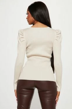 Fashion Nova Pullovers Real Love Sweater - Nude