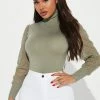 Fashion Nova Admire Me Turtleneck Sweater - Sage Pullovers
