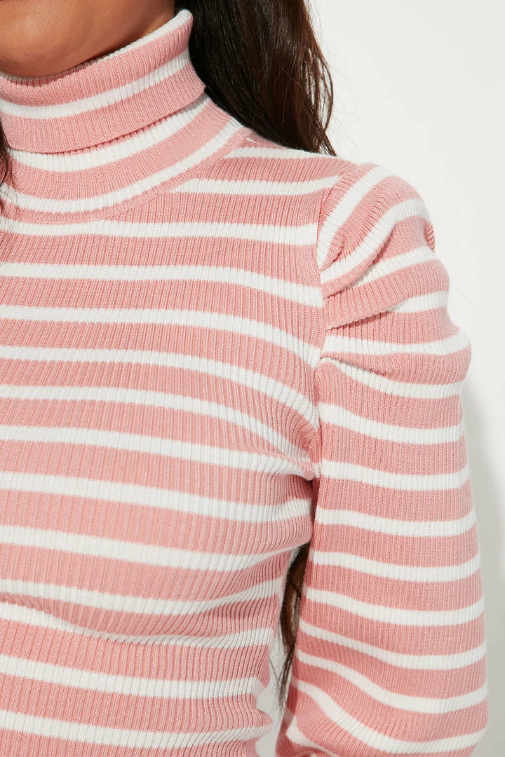 Wholesale 😀 Fashion Nova Pullovers Toxic Touch Turtleneck Sweater - Rose/Combo 😉 3 Fashion Nova Pullovers Toxic Touch Turtleneck Sweater - Rose/Combo