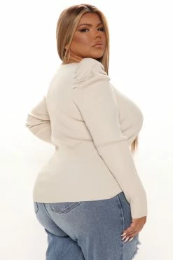 Fashion Nova Pullovers Real Love Sweater - Nude
