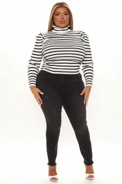 Coupon 💯 Fashion Nova Pullovers Toxic Touch Turtleneck Sweater - Ivory/combo ✔️ 15 Fashion Nova Pullovers Toxic Touch Turtleneck Sweater - Ivory/combo