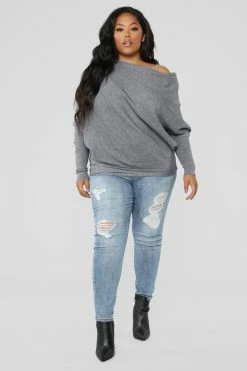 Fashion Nova Karly Sweater - Grey