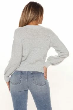 Wholesale π Fashion Nova Pullovers Twisted Stories Sweater - Heather Grey π 10 Fashion Nova Pullovers Twisted Stories Sweater - Heather Grey