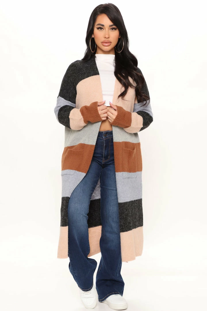 Best Sale 😉 Fashion Nova Cardigans Common Interests Colorblock Cardigan - Black/combo 🤩 1 Fashion Nova Cardigans Common Interests Colorblock Cardigan - Black/combo