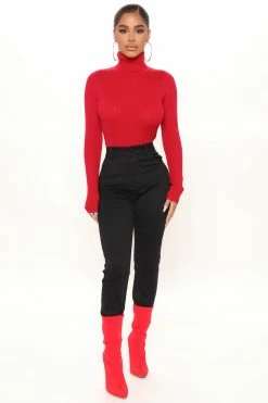 New π― Fashion Nova Pullovers Taylor Crop Turtleneck Sweater - Red π 8 Fashion Nova Pullovers Taylor Crop Turtleneck Sweater - Red