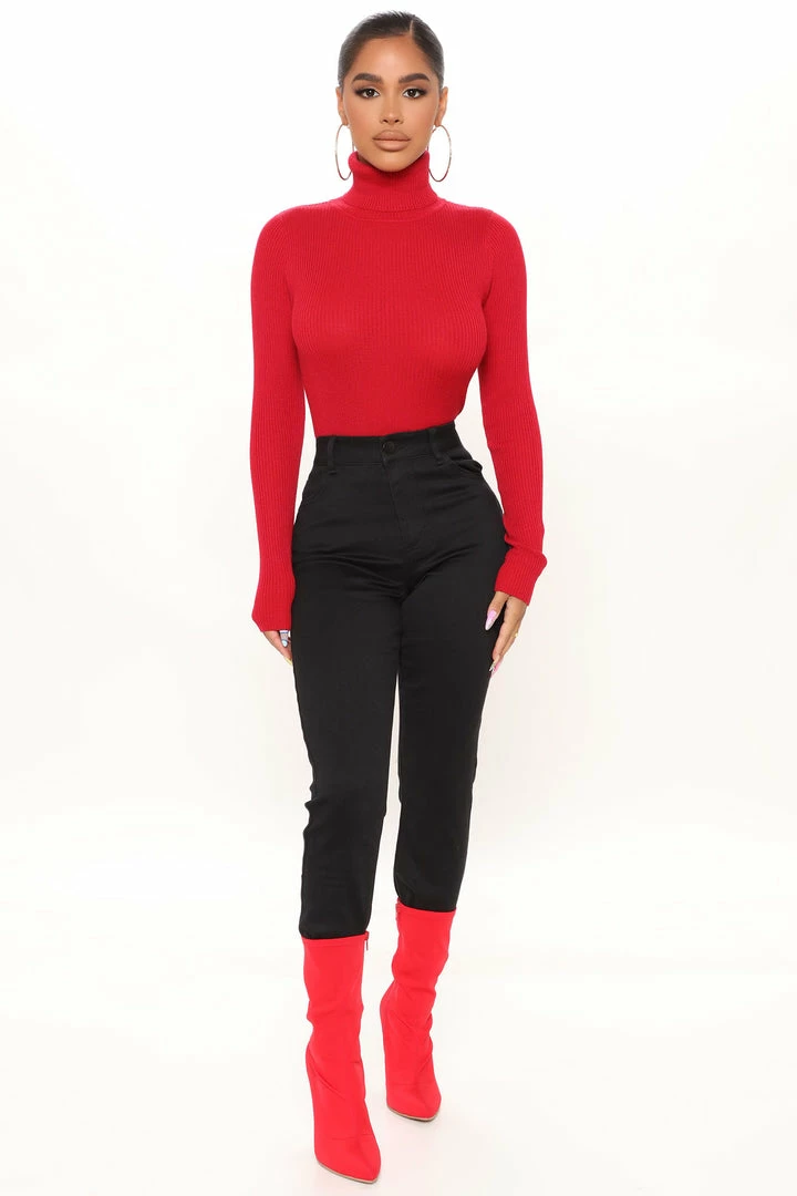 New π― Fashion Nova Pullovers Taylor Crop Turtleneck Sweater - Red π 4 Fashion Nova Pullovers Taylor Crop Turtleneck Sweater - Red