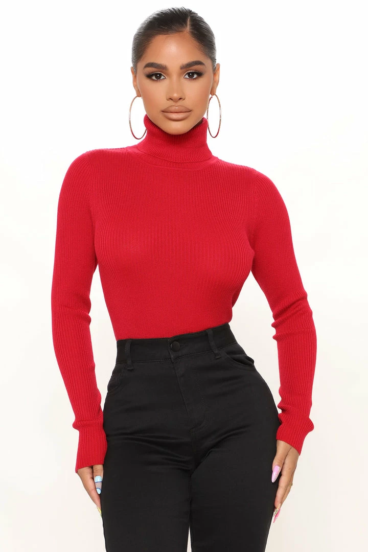 New π― Fashion Nova Pullovers Taylor Crop Turtleneck Sweater - Red π 2 Fashion Nova Pullovers Taylor Crop Turtleneck Sweater - Red