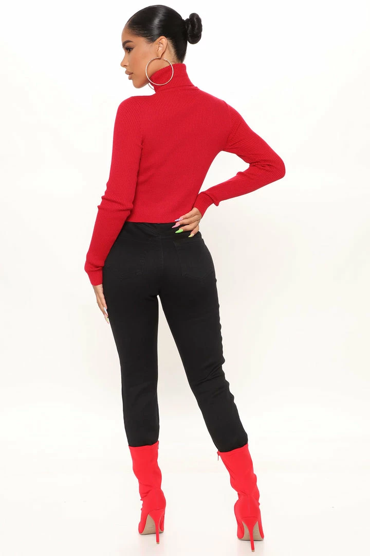 New π― Fashion Nova Pullovers Taylor Crop Turtleneck Sweater - Red π 3 Fashion Nova Pullovers Taylor Crop Turtleneck Sweater - Red