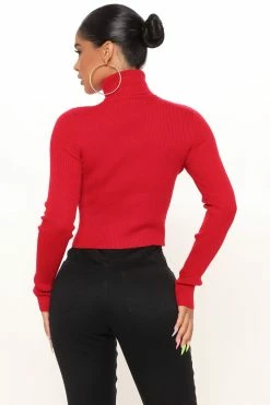 New π― Fashion Nova Pullovers Taylor Crop Turtleneck Sweater - Red π 9 Fashion Nova Pullovers Taylor Crop Turtleneck Sweater - Red