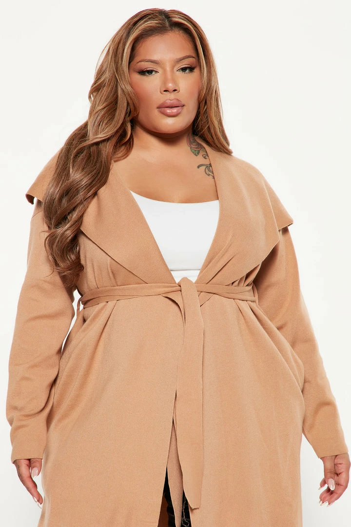 Fashion Nova Let's Get Going Cardigan Sweater - Camel Cardigans