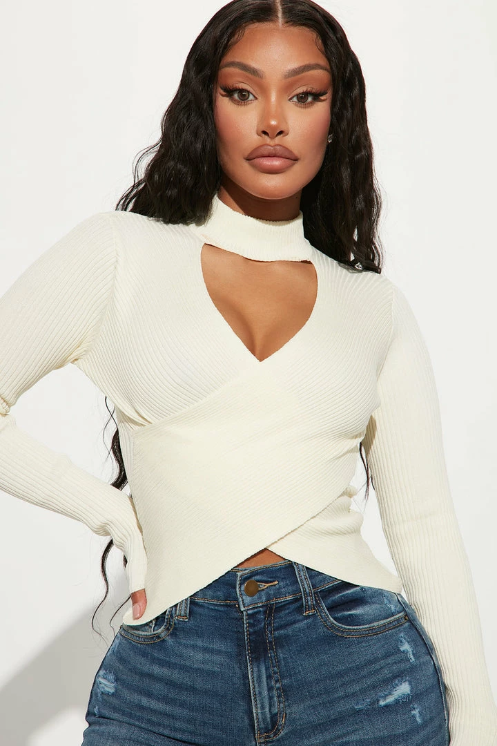Discount π₯ Fashion Nova Pullovers Turning Looks Criss Cross Mock Neck Sweater - Ivory π 1 Fashion Nova Pullovers Turning Looks Criss Cross Mock Neck Sweater - Ivory