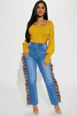 Fashion Nova Higher Love Sweater - Mustard