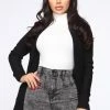Fashion Nova Cardigans Moments After Cardigan - Black