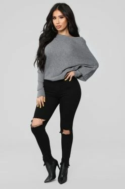 Fashion Nova Karly Sweater - Grey