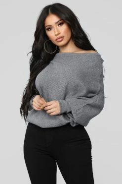 Fashion Nova Karly Sweater - Grey