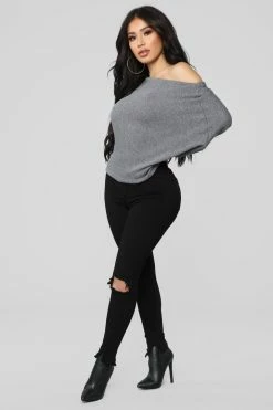 Fashion Nova Karly Sweater - Grey
