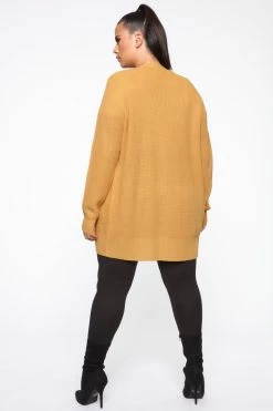 Fashion Nova Cardigans Zoe Two Pocket Cardigan - Mustard