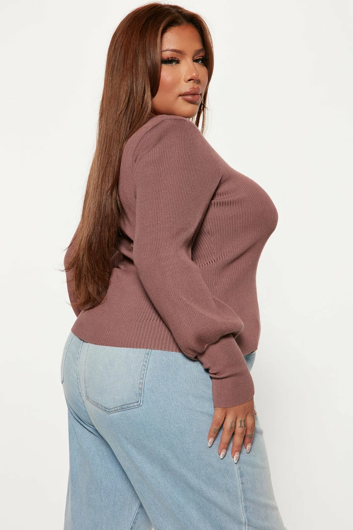 Fashion Nova Higher Love Sweater - Brown