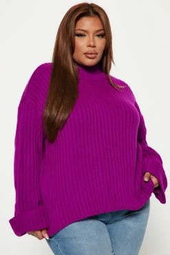 Best Pirce βοΈ Fashion Nova Pullovers With All My Love Turtle Neck Sweater - Magenta π― 15 Fashion Nova Pullovers With All My Love Turtle Neck Sweater - Magenta