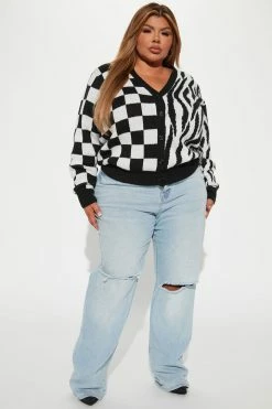 Promo 👍 Fashion Nova Cut To The Chase Cardigan - Black/combo 🔥 10 Fashion Nova Cut To The Chase Cardigan - Black/combo