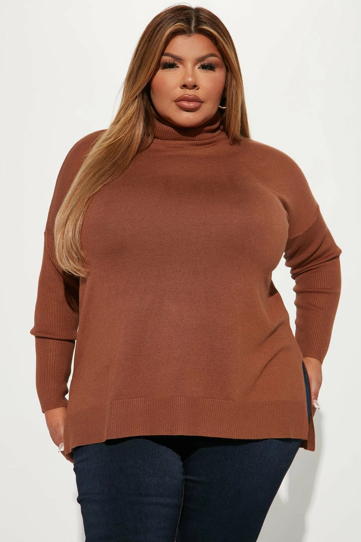 Buy β¨ Fashion Nova Pullovers Tune It Out Turtleneck Tunic Sweater - Brown π₯ 4 Fashion Nova Pullovers Tune It Out Turtleneck Tunic Sweater - Brown