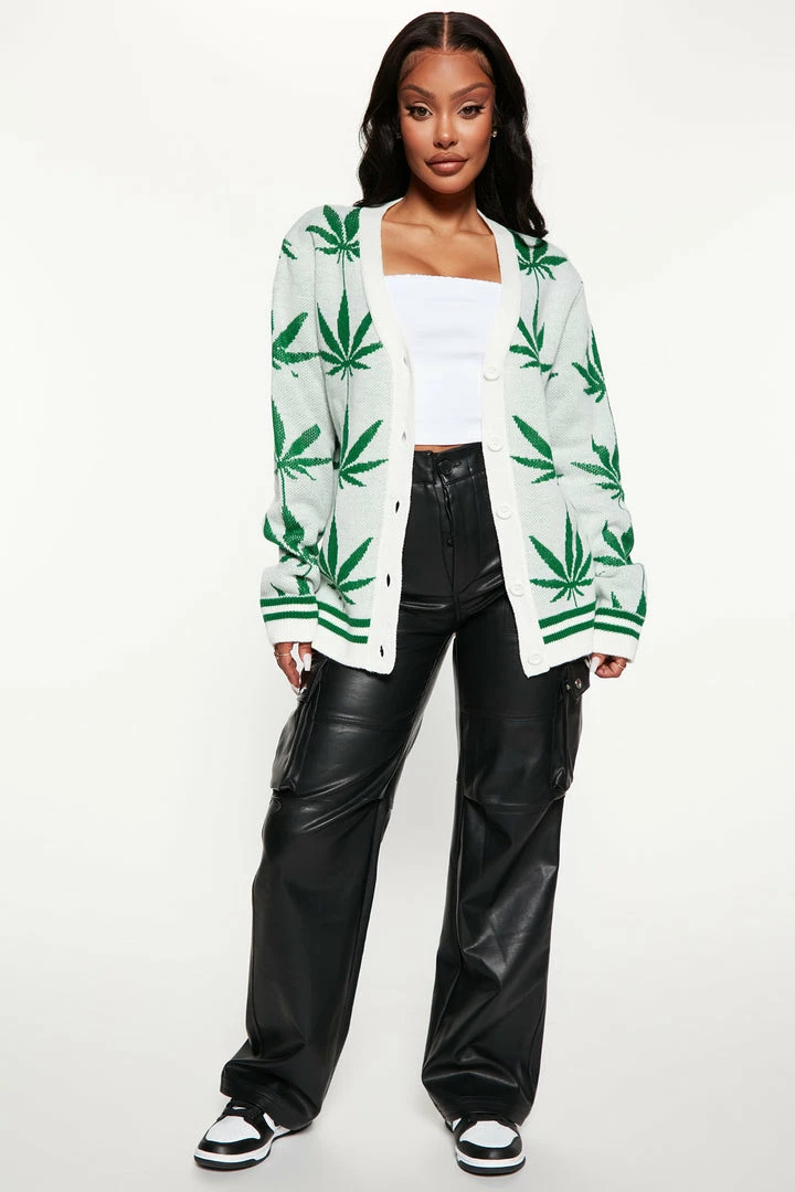 Fashion Nova Puff Puff Pass Cardigan - White/combo