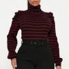 Fashion Nova Toxic Touch Turtleneck Sweater - Black/combo Pullovers