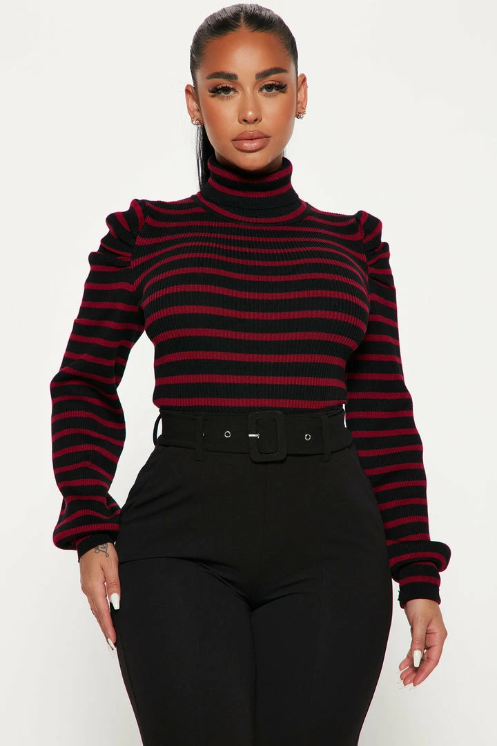 Cheapest ⌛ Fashion Nova Toxic Touch Turtleneck Sweater - Black/combo Pullovers 🎉 1 Fashion Nova Toxic Touch Turtleneck Sweater - Black/combo Pullovers