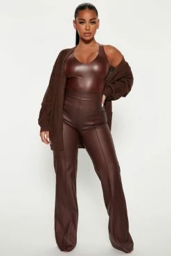 Fashion Nova Lizzy Cardigan Sweater - Chocolate Cardigans