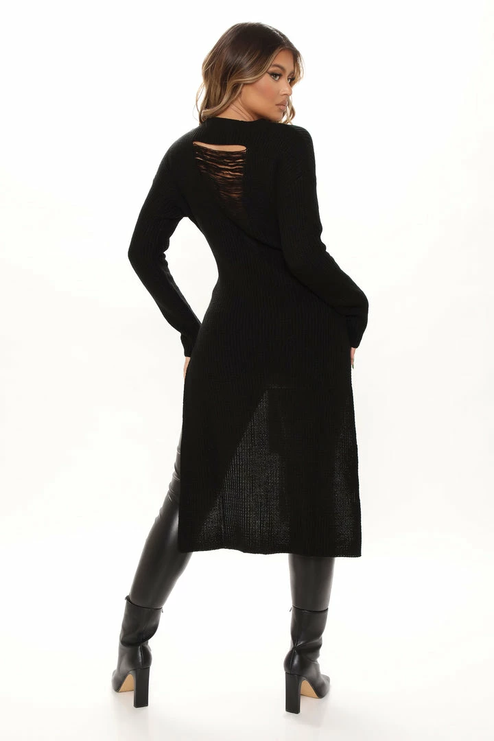 Flash Sale ⭐ Fashion Nova Pullovers Kara Tie Front Sweater - Black ⌛ 3 Fashion Nova Pullovers Kara Tie Front Sweater - Black