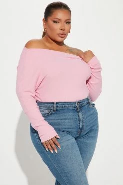 Fashion Nova Crazed In Love Sweater - Pink